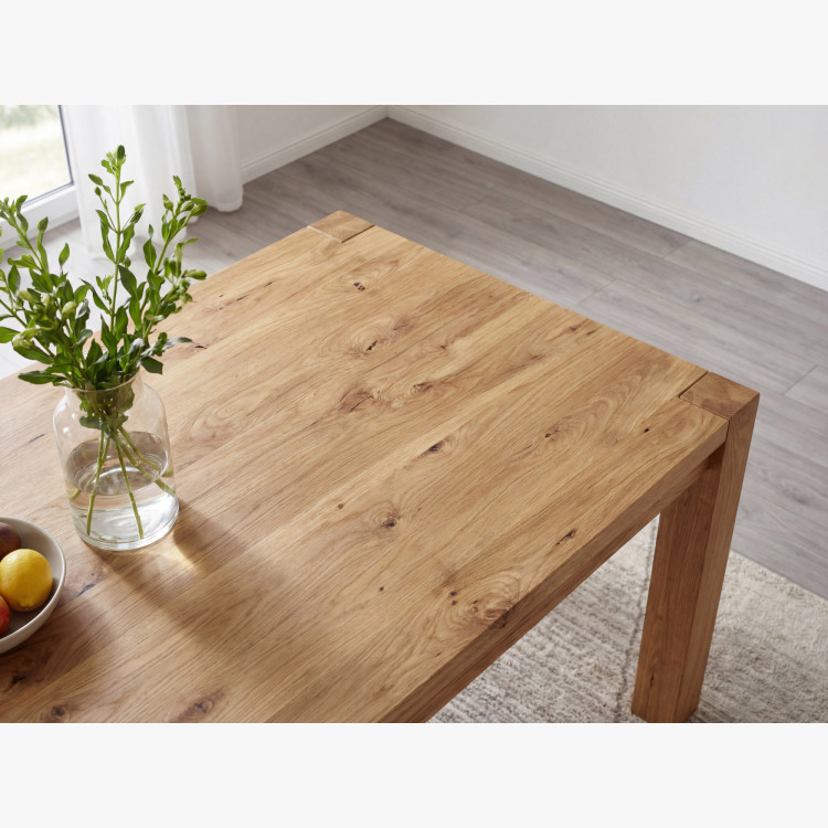 Tömör tölgy étkezőasztal, Kassa 120 x 80 cm