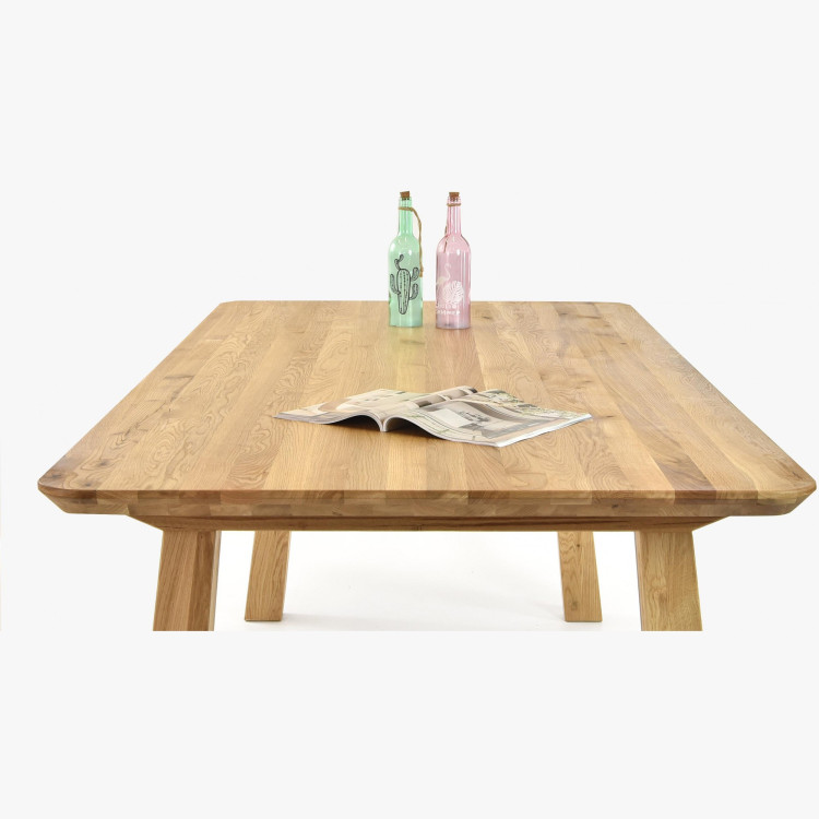 Tömörfa étkezőasztal - lekerekített élek, Tina 160 x 90 cm