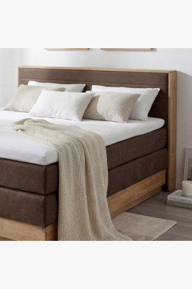 Boxspring ágy tárolóval, Moneta 180 barna 2