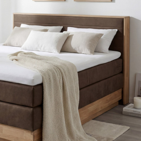 Boxspring ágy tárolóval, Moneta 180 barna