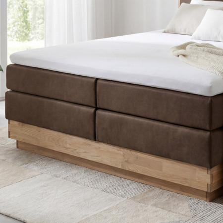 Boxspring ágy tárolóval, Moneta 180 barna