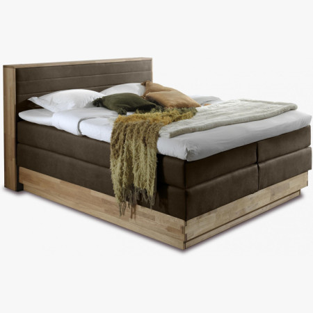 Boxspring ágy tárolóval, Moneta 180 barna