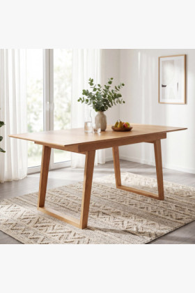 Kihúzható tömör tölgy asztal 150 x 90 cm, Rouen