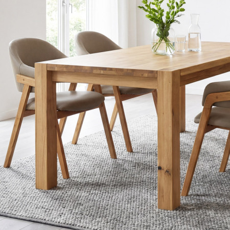 Tömör tölgyfa étkezőasztal, Kassa 140 x 90 cm