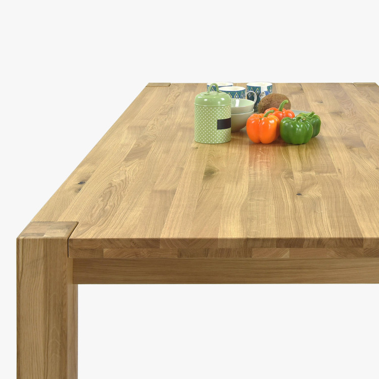 Tömör tölgyfa étkezőasztal, Kassa 140 x 90 cm