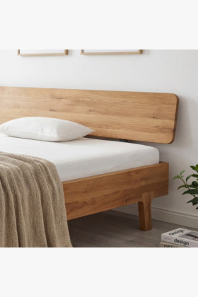 Lekerekített franciaágy tömör tölgyből 180 x 200 cm 2