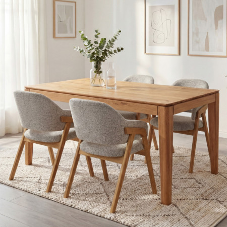 Kihúzható tömörfa asztal 140 x 90 cm (225 x 90 cm)