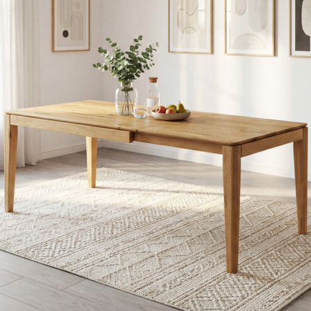 Kihúzható tömörfa asztal 160 x 90 cm (245 x 90 cm)