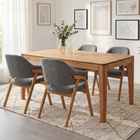 Kihúzható tömörfa asztal 160 x 90 cm (245 x 90 cm)