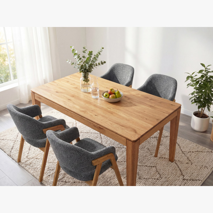 Kinyitható tömörfa asztal 180 x 90 cm ( 265 x 90 cm )