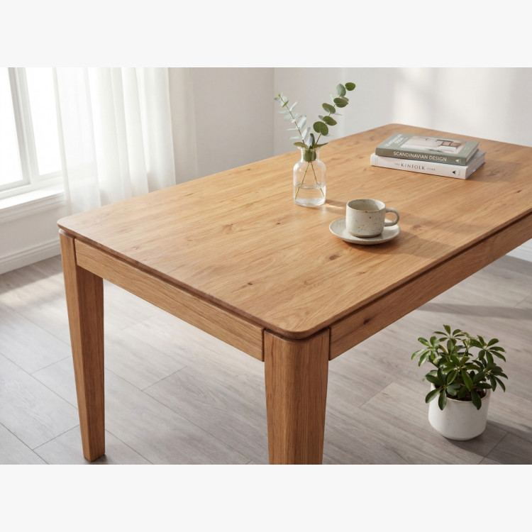 Kinyitható tömörfa asztal 180 x 90 cm ( 265 x 90 cm )