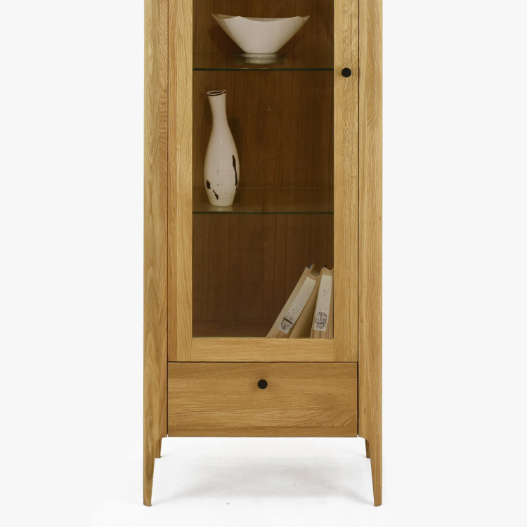 Egyajtós tömörfa vitrin