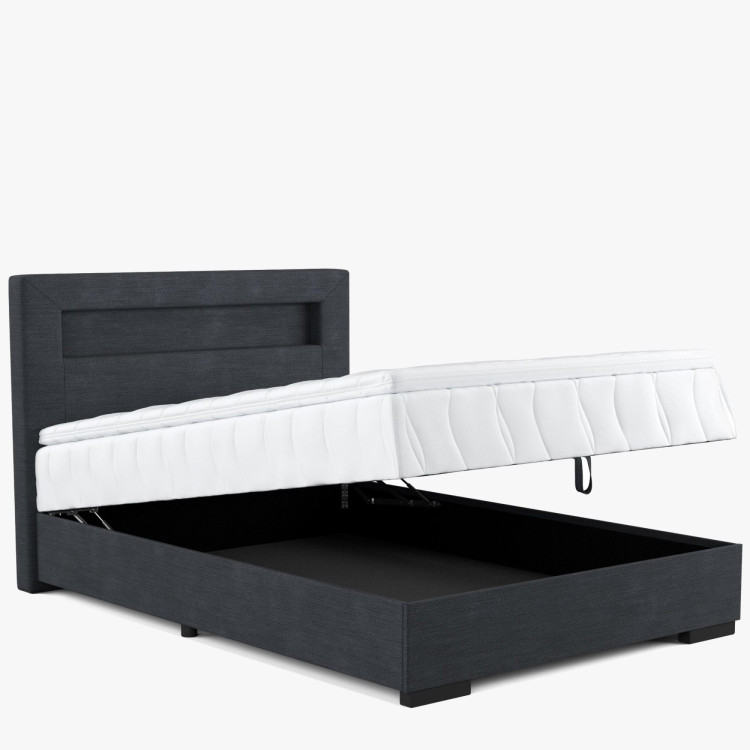 Ágy 120 x 200 matraccal, tárolóval + led