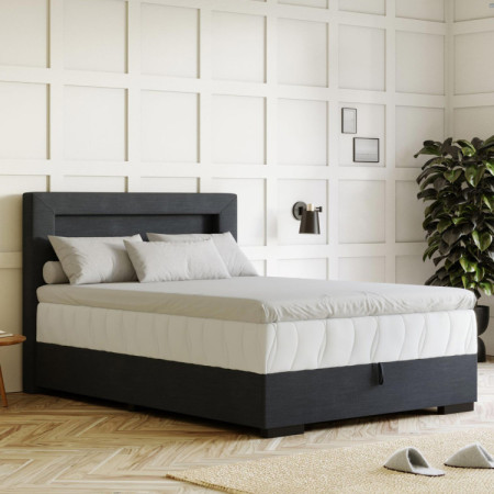 Ágy 120 x 200 matraccal, tárolóval + led