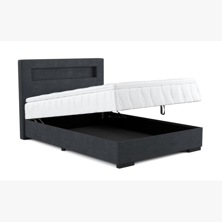 Ágy 120 x 200 matraccal, tárolóval + led