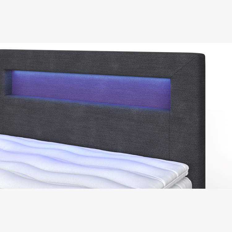 Ágy 120 x 200 matraccal, tárolóval + led