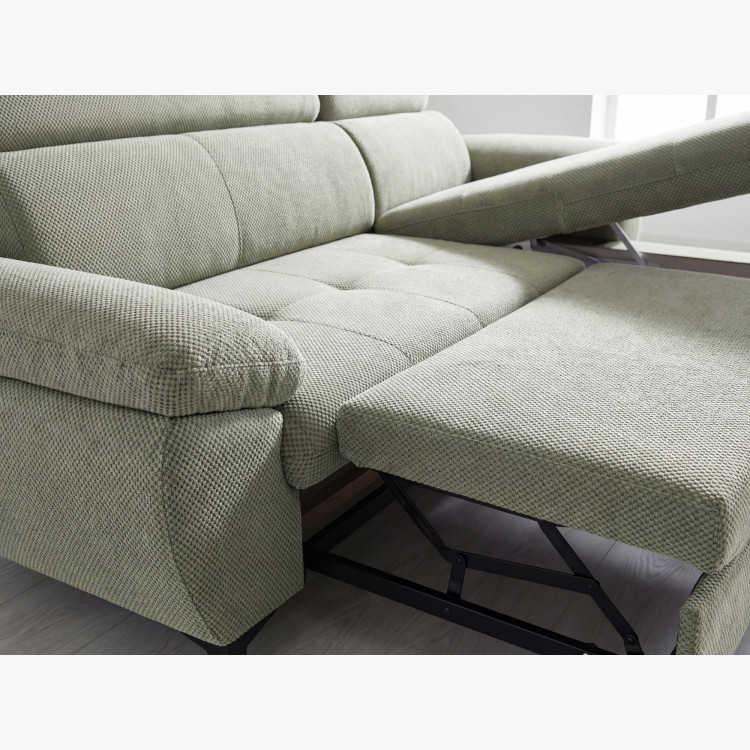 Sarokkanapé ágyfunkcióval zöld - turtle , Jobb oldali sarok