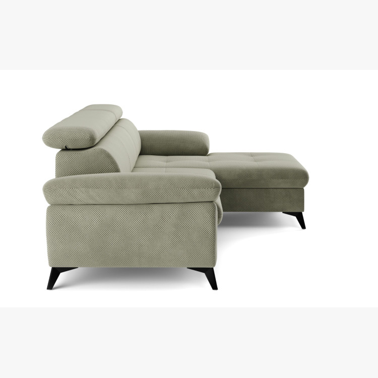 Sarokkanapé ágyfunkcióval zöld - turtle , Jobb oldali sarok