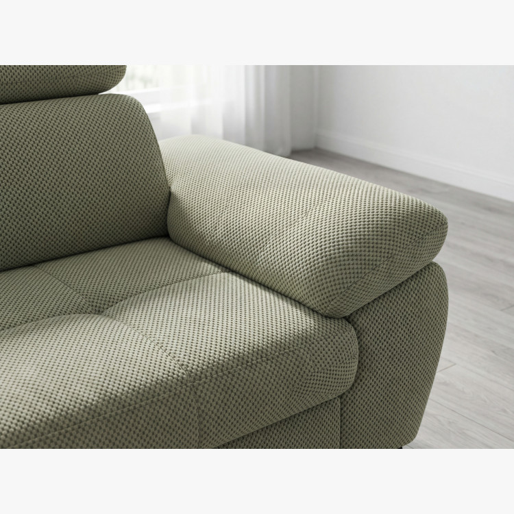 Sarokkanapé ággyá nyitható zöld - turtle , Sarok balos