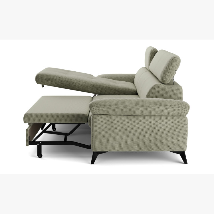 Sarokkanapé ággyá nyitható zöld - turtle , Sarok balos