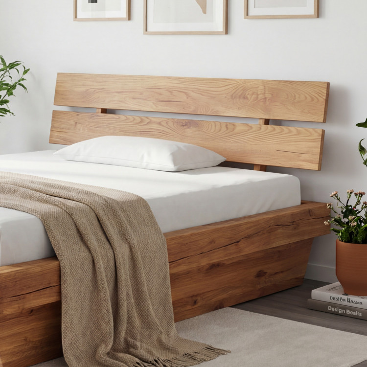 Masszív luxuságy tölgy gerendákból, Franciaágy 180 x 200 cm