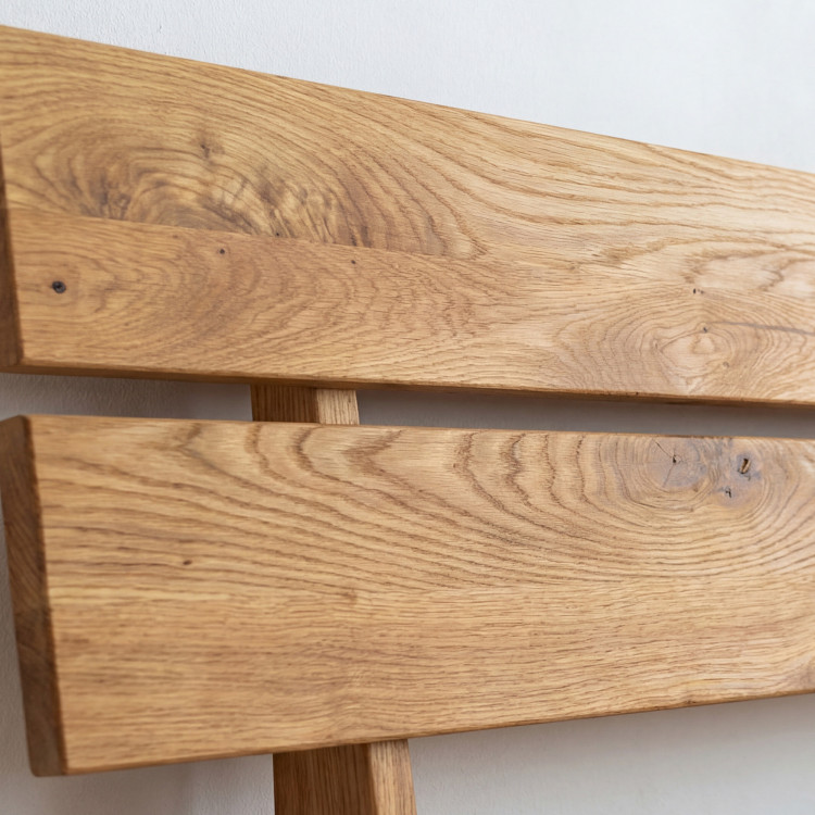 Masszív luxuságy tölgy gerendákból, Franciaágy 180 x 200 cm