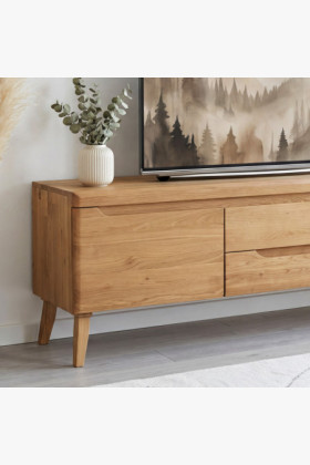 Tölgy Tv asztal lábakon, Praha típus 25 2