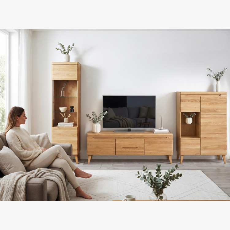 Tölgy Tv asztal lábakon, Praha típus 25