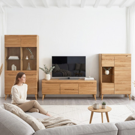 Tölgy Tv asztal lábakon, Praha típus 25