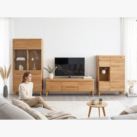 Tölgy Tv asztal lábakon, Praha típus 25