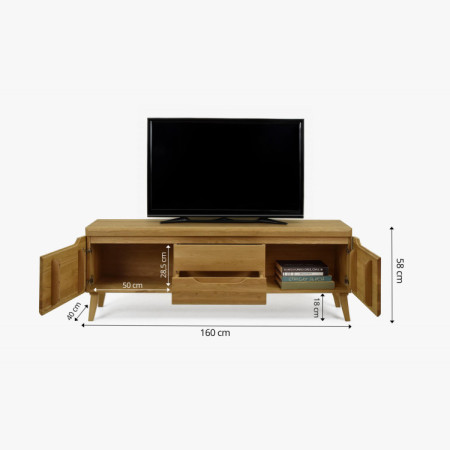 Tölgy Tv asztal lábakon, Praha típus 25