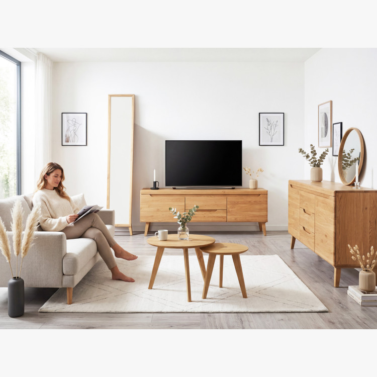 Komód tömör tölgyből lábakon, Praha típus 49