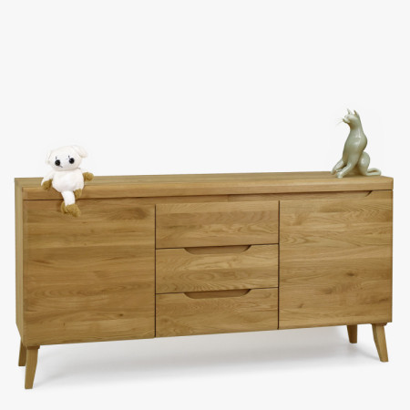 Komód tömör tölgyből lábakon, Praha típus 49