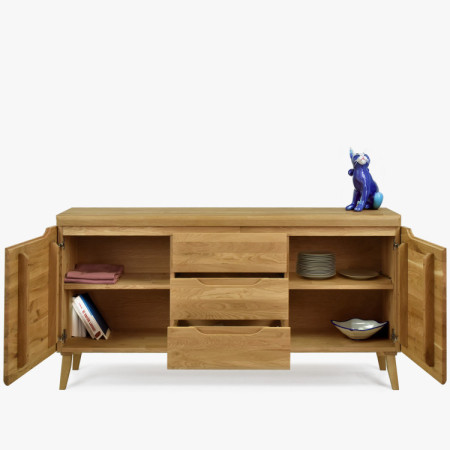 Komód tömör tölgyből lábakon, Praha típus 49