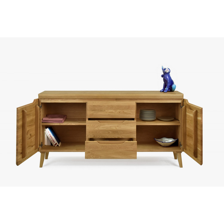 Komód tömör tölgyből lábakon, Praha típus 49