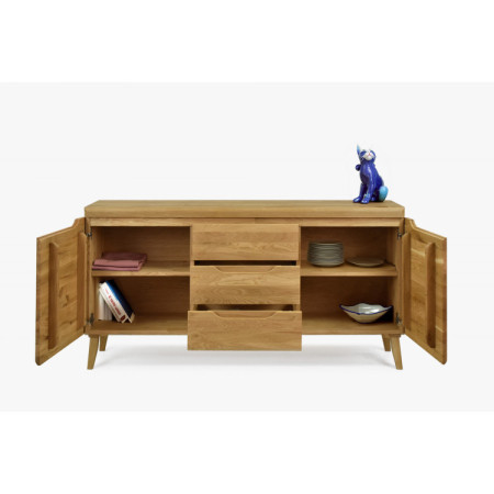 Komód tömör tölgyből lábakon, Praha típus 49