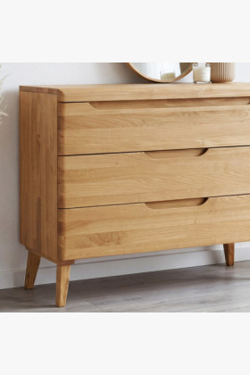 Tölgyfa fiókos komód lábakon, Prága 43 2