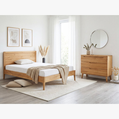 Tölgyfa fiókos komód lábakon, Prága 43