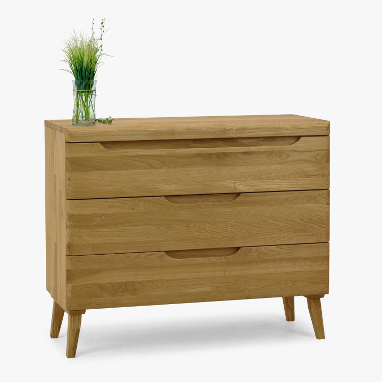 Tölgyfa fiókos komód lábakon, Prága 43