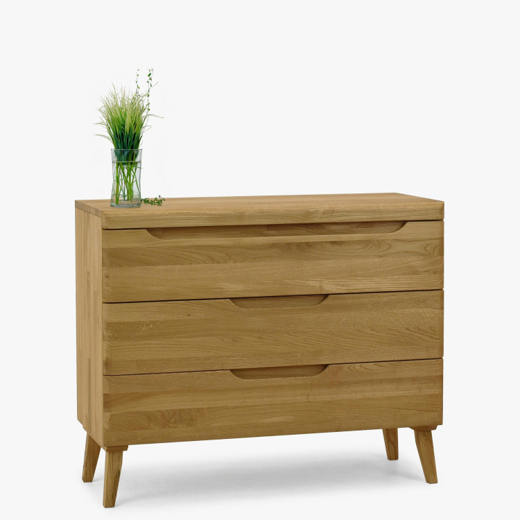 Tölgyfa fiókos komód lábakon, Prága 43