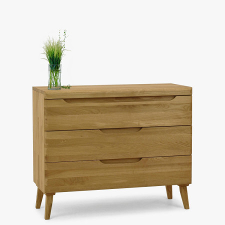 Tölgyfa fiókos komód lábakon, Prága 43