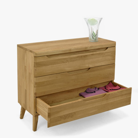 Tölgyfa fiókos komód lábakon, Prága 43