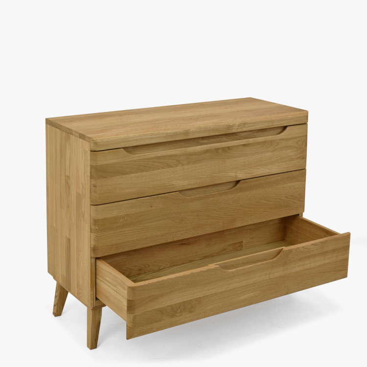 Tölgyfa fiókos komód lábakon, Prága 43