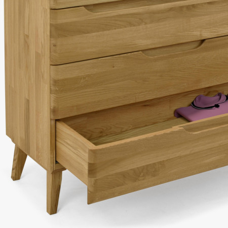 Tölgyfa fiókos komód lábakon, Prága 43