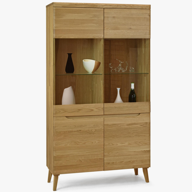 Dub tömörfa nappali fal Praha - lábakon