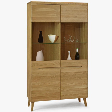 Dub tömörfa nappali fal Praha - lábakon