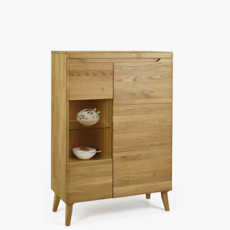 Dub tömörfa nappali fal Praha - lábakon