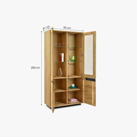 Tölgyfa 2 ajtós vitrin, Budapest