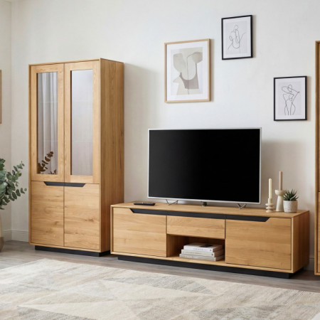 Tölgyfa 2 ajtós vitrin, Budapest