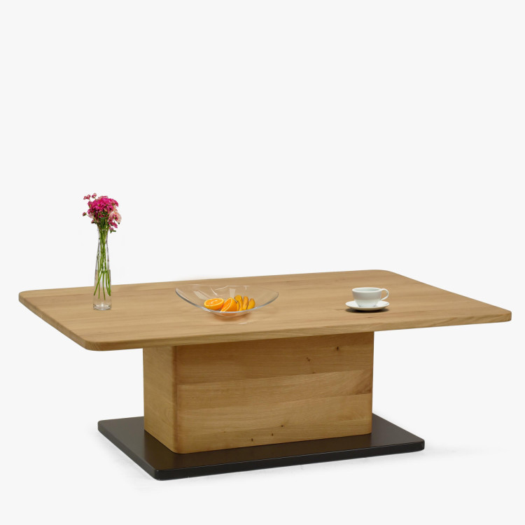 Tölgyfa dohányzóasztal egy lábon